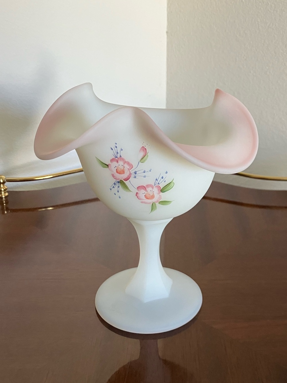 🌸 Vintage Fenton Pedestal Bowl 🌸